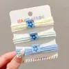 Novo elástico de cabelo azul marinho para primavera e verão, corda de cabelo de borracha, corda de cabelo de alta elasticidade para o verão, pequenos elásticos de cabelo fofos, acessórios de cabelo, adorno de cabeça