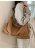 Bolsa Grande de Grande Capacidade Retrô Tendência para Mulheres 2025 Nova Bolsa de Ombro para o Trabalho Casual Relaxada Bolsa Tote Grande Fosca