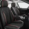 Cojín para Asiento de Coche de Piel Napa Hecho a Medida para Todas las Estaciones, Funda de Asiento de Piel de Cobertura Total para Asiento Individual/Doble, Cojín para Asiento de Coche Completo de Cinco Plazas