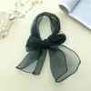 Bufanda Transparente Artística Estilo Coreano Dongdaemun para Primavera y Verano para Mujer Corbata de Lazo Bufanda Decorativa Multifuncional para Salida de Primavera Diadema para el Cabello