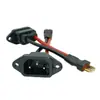 Enchufe de Puerto de Carga para Vehículos Eléctricos Tres Agujeros Tres Colas Verticales con Interfaz de Carga Macho en Forma de T 1.5 Cable Plano Sin Tapa