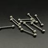 Piercing Reto de Aço Titânio de Grau Médico para Língua, Piercing na Ponte da Orelha, Piercing na Cartilagem da Orelha, Piercing no Mamilo, Joias para Piercing de Aço Inoxidável - Em Estoque, Transfronteiriço