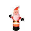 Papá Noel Inflable de PVC Tira de Luces LED Integrada Decoración para Fiesta Navideña Césped Patio Jardín Interior Exterior