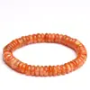 Pulsera de Cuentas de Ábaco de Piedra Solar Natural de Cristal Hongchu Rodaja de Mica Naranja Amarilla Pulsera de Piedra Lunar Naranja Venta al por Mayor