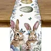 Nuevo camino de mesa de Pascua de Amazon con estampado de huevos de Pascua, Suministros para decoración de mesa festiva al aire libre