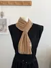 Cachecol de gola torcida quente de tricô estilo coreano para meninas, cachecol cruzado preguiçoso de outono e inverno, cachecol de lã estilo coreano