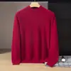 Suéter de cachemira para bebé, cuello alto medio para hombre, color liso, casual de negocios, manga larga, cuello medio, camiseta interior de punto de lana