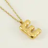 Colar com Pingente de 26 Letras Inglesas Moda Feminina de Alto Padrão Simples Mais Vendido na Europa e América Nicho Luxo Acessível
