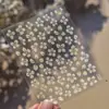Pegatinas para Uñas de Camelia de Primavera Estilo Hada de Celebridad de Internet con Brillo de Concha en Relieve, Flores de Cristal, Flores de Cerezo y Decoraciones de Uñas de Flor de Durazno