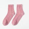 Calcetines de primavera y verano para mujer, de longitud media, de malla hueca, transpirables, de seda de vidrio, con diseño de fresa japonesa, bonitos y cómodos calcetines largos.
