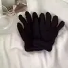Guantes de Felpa Coral Estrella Amarillo Leche Estilo Ins Estilo Coreano Cálidos de Invierno para Montar al Aire Libre Cinco Dedos para Estudiantes