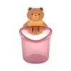 Taza para Cepillo de Dientes Abrazo de Oso para Baño Estante de Almacenamiento de Pasta de Dientes Baño Montado en la Pared sin Perforaciones Drenaje Vaso de Almacenamiento de Oso