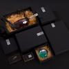 En stock, exquisita caja de regalo negra, perfume, regalo de cumpleaños, cosméticos, caja de regalo con tapa hecha a mano, caja de regalo