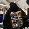 Sudadera Gruesa con Capucha Forrada de Polar para Pareja de Hombres, Estilo Bf Holgado de Moda Versátil Chaqueta Estilo Hong Kong Otoño e Invierno