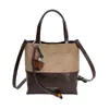 2025 Nuevo Bolso Cubo de Moda Portátil de Color Contrastante Mate Estilo Retro de Hombro Cruzado Tendencia Estampado de Leopardo Elegante Bolso para Mujer