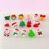 Sinos de Rena de Resina de Natal, Árvore de Natal, Boneco de Neve, Chapéu de Papai Noel, Meias, Argolas Abertas, Acessórios de Mão Atacado