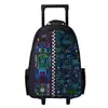 Mochila Escolar con Carrito Australiana de Gran Capacidad, Diseño de Dibujos Animados, Mochila con Ruedas para Estudiantes de Primaria y Secundaria