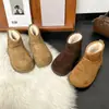 Moda Pan Zapatos Nuevos Botas de Nieve para Mujer Invierno con Felpa Botines Cortos Botas de Algodón Suela Gruesa Cálida 2026 Antideslizante Color Camel