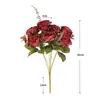 Rosa flor artificial decoração de casa ornamento arranjo de casamento arranjo de flores retrô buquê de rosa Ruyi de 7 cabeças flor artificial