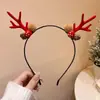 Diadema Luminosa Navideña de Dibujos Animados Pinzas para el Cabello Diadema Dulce Linda de Astas Ambiente Pinzas de Felpa para el Cabello para Niños