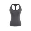 Regata Básica Cavada com Decote U para Mulheres no Verão, Ajuste Slim Retrô, Roupa Externa Simples de Cor Pura, Top Esportivo de Secagem Rápida