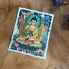 Xizang Rechung Nepal Amitabha Buda Puro Pintado à Mão Núcleo de Cartão 4*5