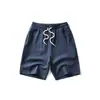 Fábrica de ropa para hombre transfronteriza tejida sarga 260g retro para hombre de corte holgado modernos pantalones cortos deportivos en stock para venta al por mayor