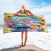 Toalla de Baño de Microfibra de Secado Rápido Transfronteriza, Toalla de Playa, Toalla Cuadrada, Diseño de Lilo y Stitch, Fabricante de Origen