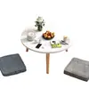 Mesa Redonda Pequeña para Ventana Saliente, Mesa Kang de Dormitorio, Mesa de Café Pequeña, Mesa Baja de Té Tatami para Apartamento Pequeño, Mesa Baja Pequeña de Piso para el Hogar