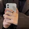 Anillo Retro de Otoño e Invierno Apilado de Tres Piezas con Índice de Resina de Perla Ámbar Diseño de Nicho para Mujer Lujo Accesible Anillo de Cola de Gama Alta