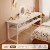 Penteadeira, quarto, mesa de maquiagem simples e moderna, novo modelo 2026, luxo leve, fácil de montar, adequado para apartamentos de aluguel, mesa de computador retangular