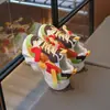 Zapatillas Infantiles de Bloques de Color 2026 Primavera y Otoño Nuevo Estilo Malla Transpirable para Niños Zapatos tipo 'Dad Shoes' para Niños Versátiles y Casuales para Niñas Modernos