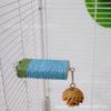 Perico hámster mascota plataforma plataforma tabla piña plataforma de mordida totoro ardilla plataforma de salto cuerda de cáñamo estación creativa tablero jaula de pájaros