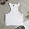 Blusa Esportiva Feminina de Nylon Yoga Absorvente de Suor Roupa Íntima Sem Marcas Corrida Secagem Rápida Colete Curto em L