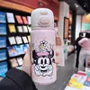 Taza Térmica de Acero Inoxidable para Doble Bebida con Dibujos, Vacío, Taza Infantil con Popote, Stitch Taza para Doble Bebida, Mickey Taza de Agua para Estudiante