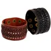 Pulsera Tejida Hueca Versátil Unisex Estilo Punk Personalizada y Creativa Pulsera de Cuero de Venta Caliente Transfronteriza