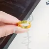 Anillos de Hielo Triturado de Oro Imitación de Larga Duración y Sin Decoloración para Hombres y Mujeres, Anillos de Oro Arena Vietnamita, Fabricante de Joyería de Alta Gama Sin Decoloración
