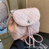 Bolso Pequeño de Cadena Lingge Estilo Coreano para Mujer 2024 Nuevo Estilo Occidental Nicho Mochila de Viaje Moda Mochila Pequeña de Viaje