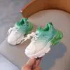 Zapatos Deportivos de Malla Transpirable con Color Gradiente, Estilo Nuevo Primavera-Verano para Niños y Niñas, Tendencia de Zapatos para Correr Frescos Estilo Coreano