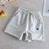 Pantalones Cortos para Niños Color Sólido 2026 Verano Nuevo Estilo Niños Niñas Japoneses Simples de Longitud Media Pantalones de Cinco Puntos Rayados para Bebé Modernos