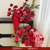 Arreglos Florales de Boda para Sala de Estar, Dormitorio, Mesita de Noche, Flores Artificiales, Jarrones de Mesa para Habitación de Boda, Decoración para la Mesa de Firma