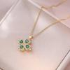 Colar para Mulheres, Flor Rotativa de Aço Titânio com Design de Nicho, Simples, Moderno e Versátil, Joia de Corrente para Clavícula