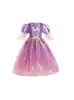 Vestido Rapunzel para Niñas Navidad Cosplay Rapunzel Vestido Sofía Halloween Performance Infantil