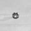 F136 Aleación de Titanio Fondo Puntiagudo Fondo Curvo Incrustado Hua Zi Pendientes Shijia Hua Zi Diamantes de Imitación Perforación de Hueso de Oreja Joyería Pendientes