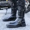 2025 Nuevas Botas Martin para Hombre Invierno Con Felpa Cálidas Estilo Británico Modernas Suela Gruesa Caña Alta Botas de Cuero Botas de Caballero Botas Largas
