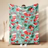 Manta de regalo reno de Navidad hombre de jengibre manta de franela árbol de Navidad manta para siesta