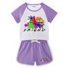 Traje de verano 2023 para niños y niñas, pantalones cortos de bebé, camiseta de manga corta, pantalones cortos, traje deportivo informal de dos piezas para niños