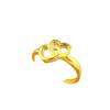 Anillo Popular de Celebridad de Internet Anti-Arena Oro Diseño Nicho Simple Doble Corazón Anillo para Mujer Abierto Ajustable Anillo para Dedo Índice Ins