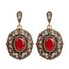 Brincos de Rubis Retrô Boho Transfronteiriços Acessórios de Joias Festivas para Casamento Étnico Suprimento de Yiwu