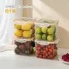 BNBS Caja de almacenamiento de frutas de gran capacidad, contenedor específico para refrigerador para almacenamiento de frutas y verduras con tapa, caja para porcionar alimentos